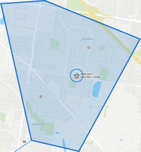 Wpshs Map Enrolment - Wellington Secondary College